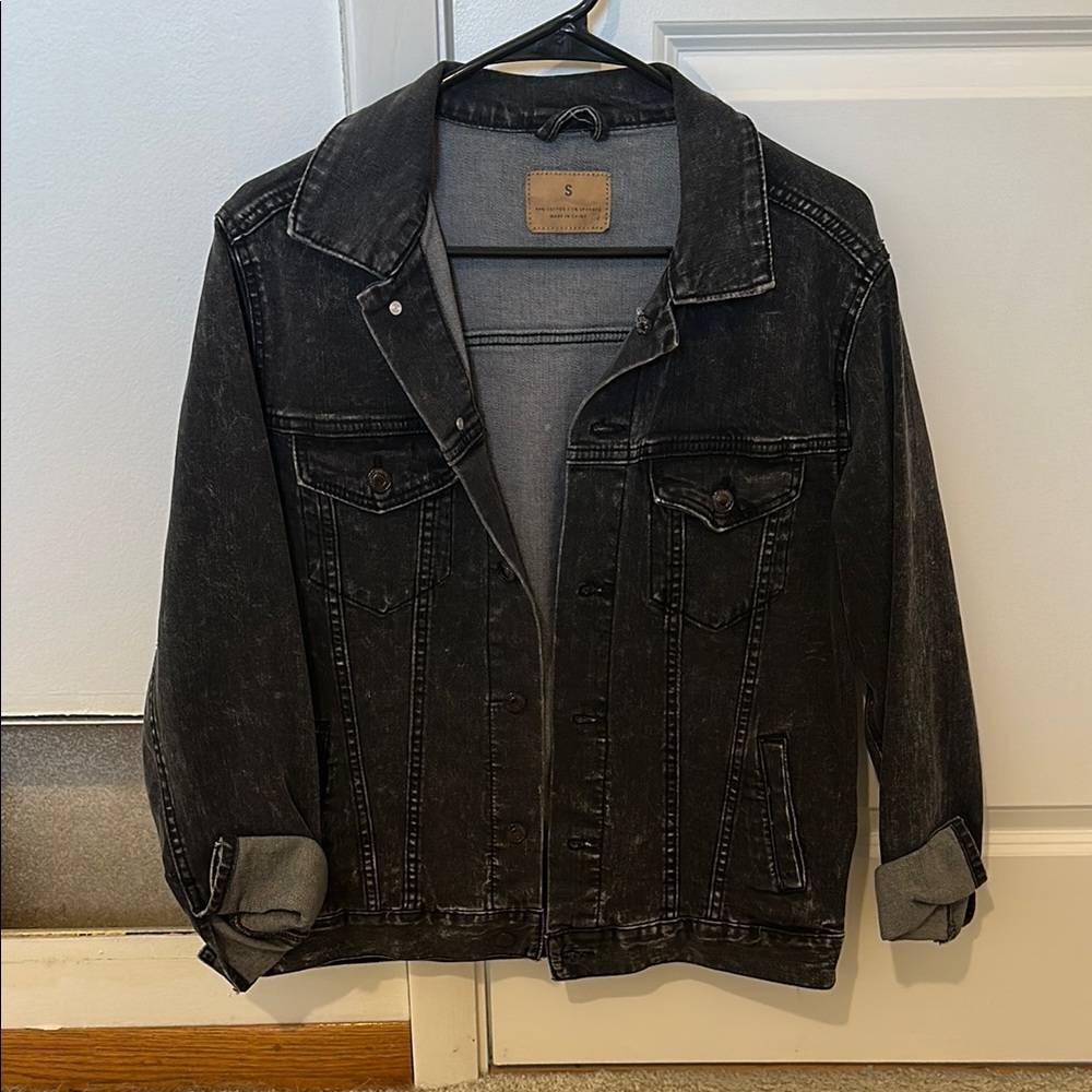 Black denim jacket